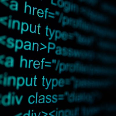 Programming code abstract technology background of software developer.